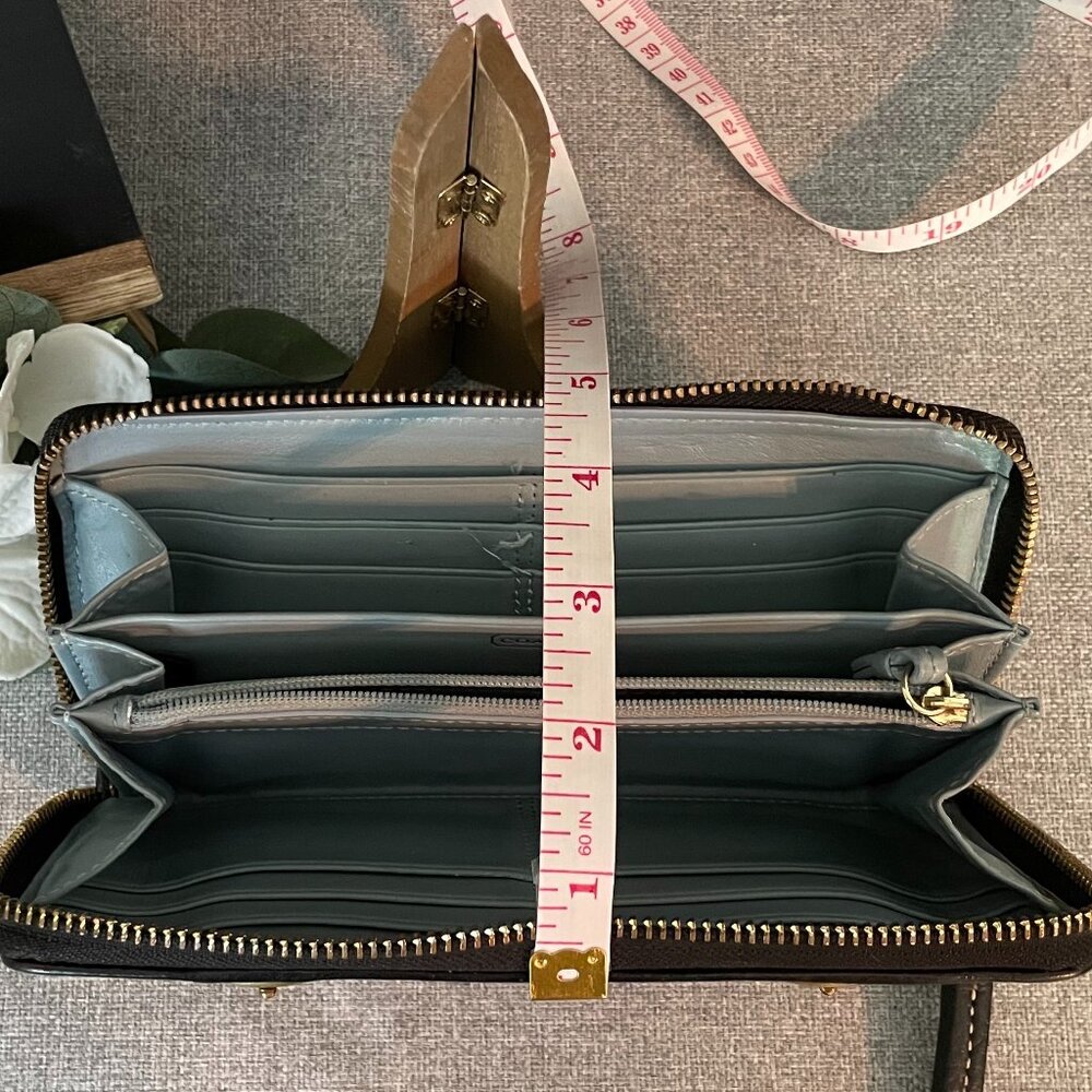 Coach Zip Around Accordion Wallet - Picture 9 of 16